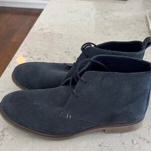 Joseph Abboud Dark Blue Suede Chukka Boots